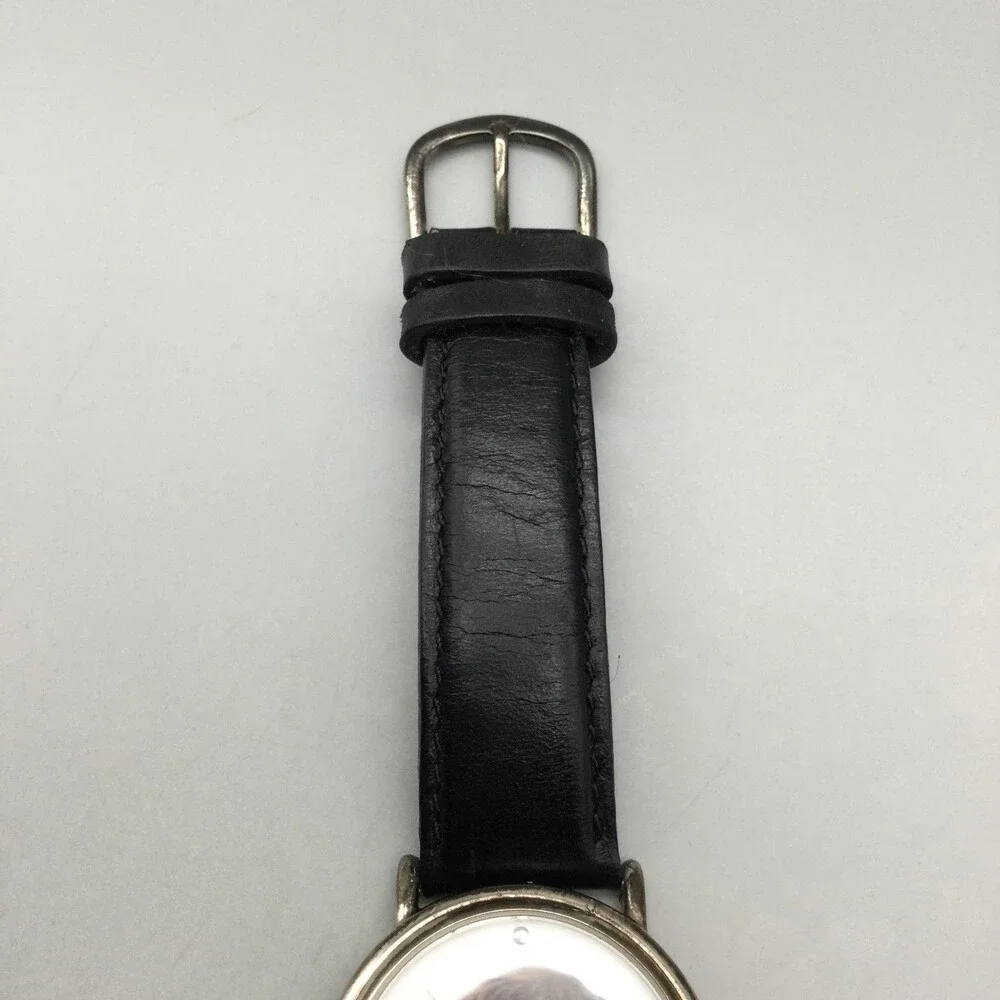 Life Cereal 2000 Men Watch 34mm Silver Tone He Likes It Hey Mikey Black Leather